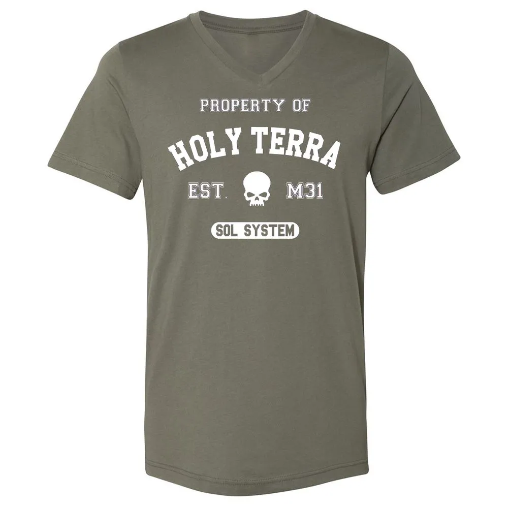 Unisex V-Neck T-Shirt - 9V971W3H - Military Green - 10
