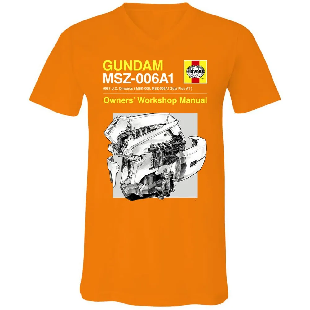 Unisex V-Neck T-Shirt - CWY6RA6X - Orange - 11