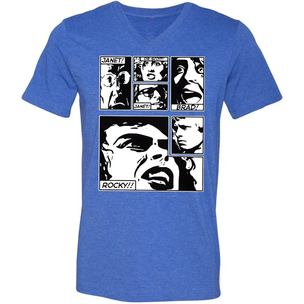 Unisex V-Neck T-Shirt - MD1X9P14 - Heather True Royal - 14
