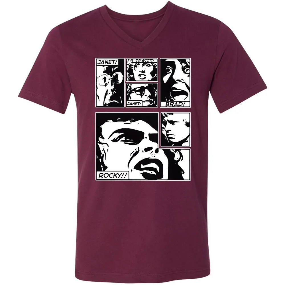Unisex V-Neck T-Shirt - MD1X9P14 - Maroon - 6