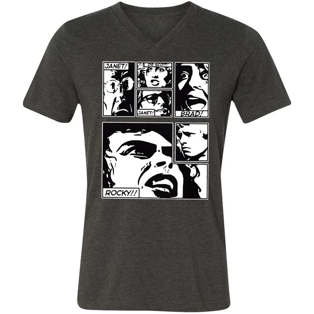 Unisex V-Neck T-Shirt - MD1X9P14 - Dark Grey Heather - 8
