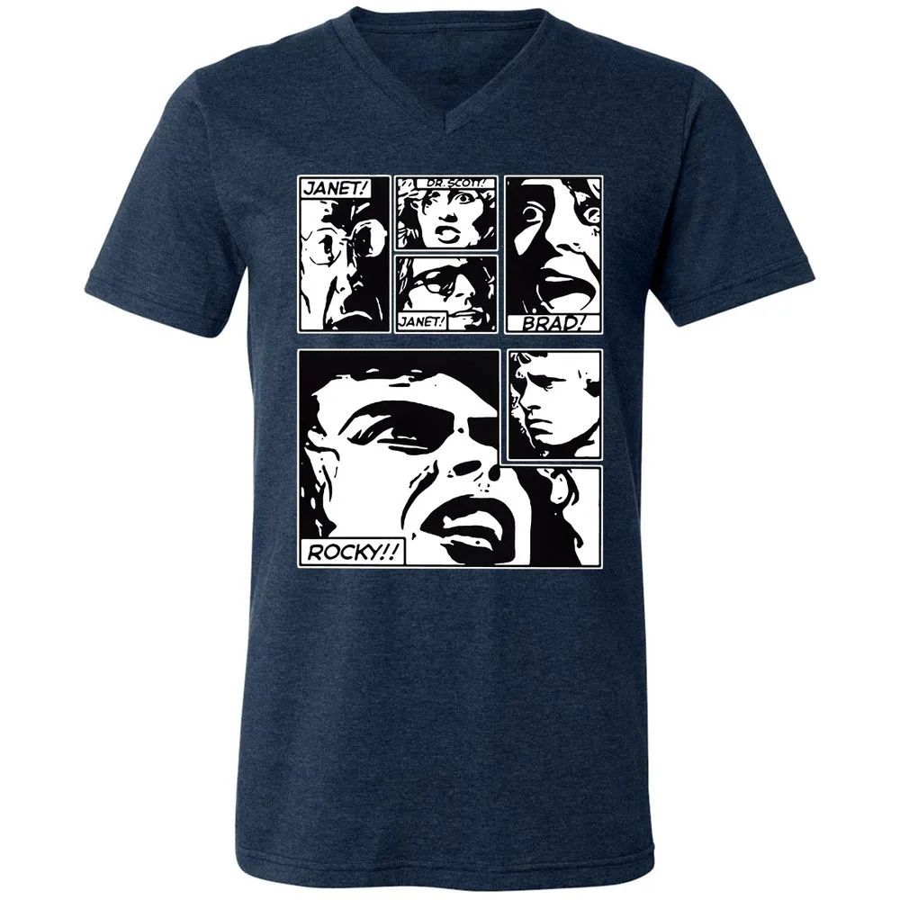 Unisex V-Neck T-Shirt - MD1X9P14 - Heather Navy - 15