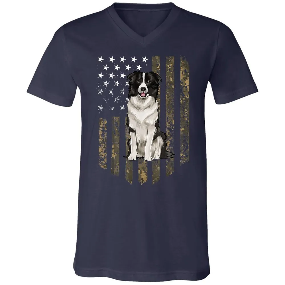 Unisex V-Neck T-Shirt - CMHFVAAW - Navy - 2