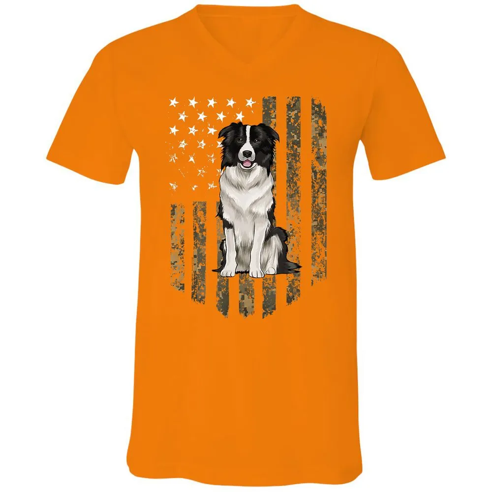 Unisex V-Neck T-Shirt - CMHFVAAW - Orange - 11