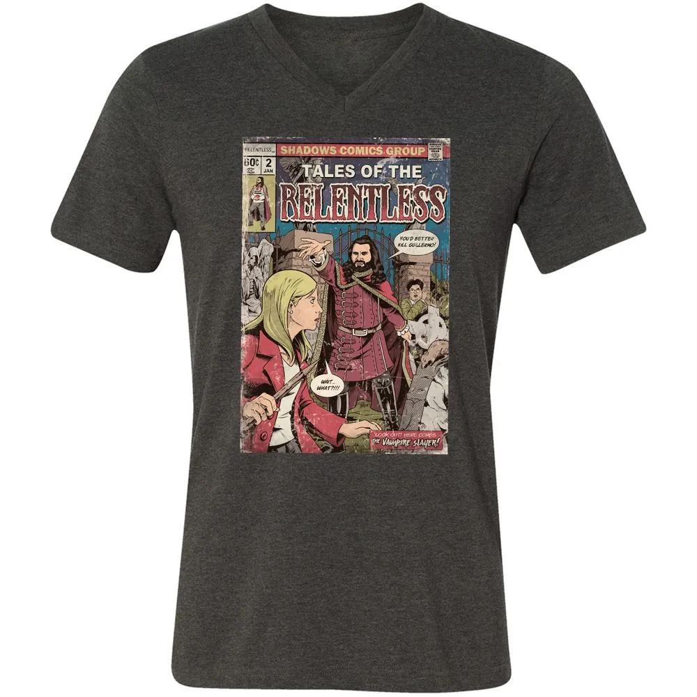 Unisex V-Neck T-Shirt - T86CUAYS - Dark Grey Heather - 8