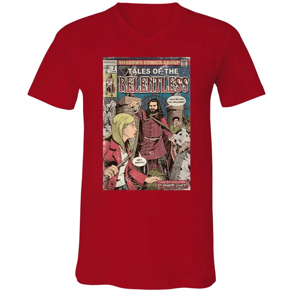 Unisex V-Neck T-Shirt - T86CUAYS - Red - 3