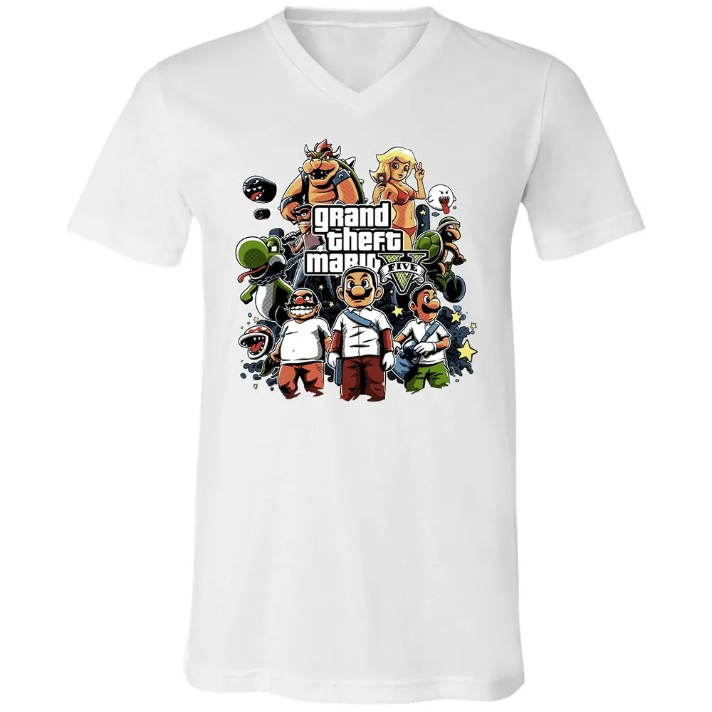 Unisex V-Neck T-Shirt - F39AGP7U - White - 5