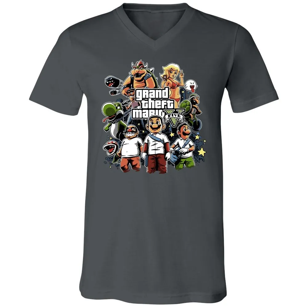 Unisex V-Neck T-Shirt - F39AGP7U - Asphalt - 12
