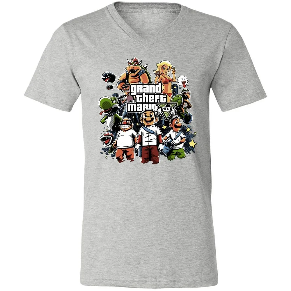 Unisex V-Neck T-Shirt - F39AGP7U - Athletic Heather - 7