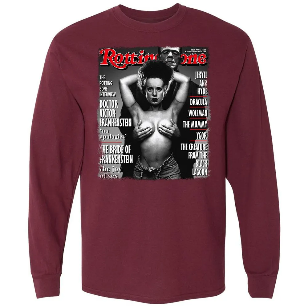 Long Sleeve T-Shirt - VVVQKDQV - Maroon - 11