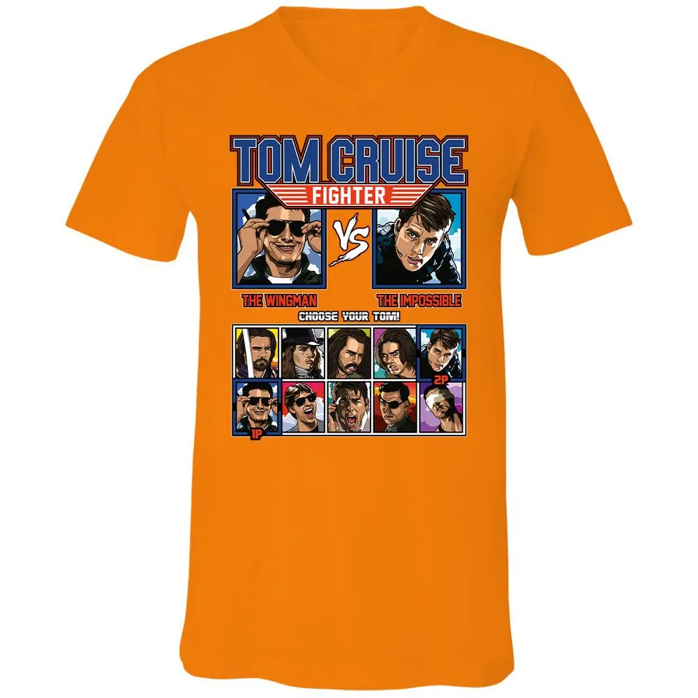 Unisex V-Neck T-Shirt - 8LKQQZL8 - Orange - 11