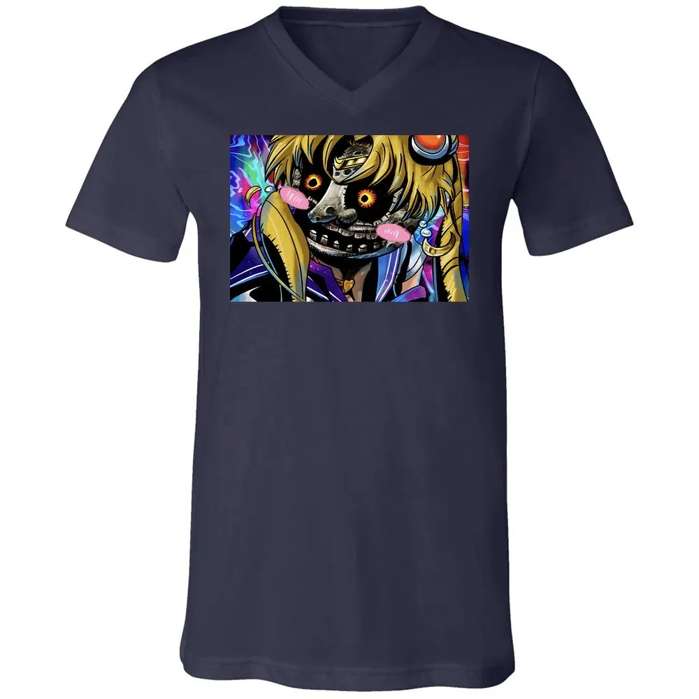 Unisex V-Neck T-Shirt - AP63H629 - Navy - 2