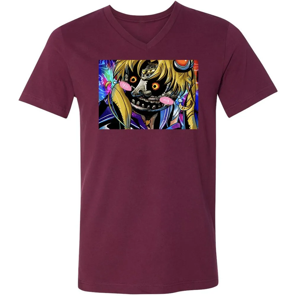 Unisex V-Neck T-Shirt - AP63H629 - Maroon - 6