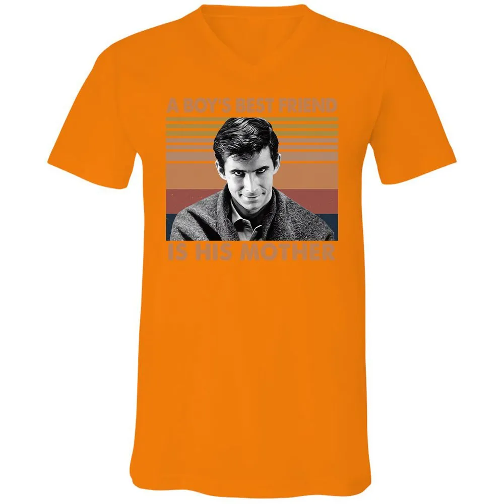 Unisex V-Neck T-Shirt - YYVBJWYT - Orange - 11