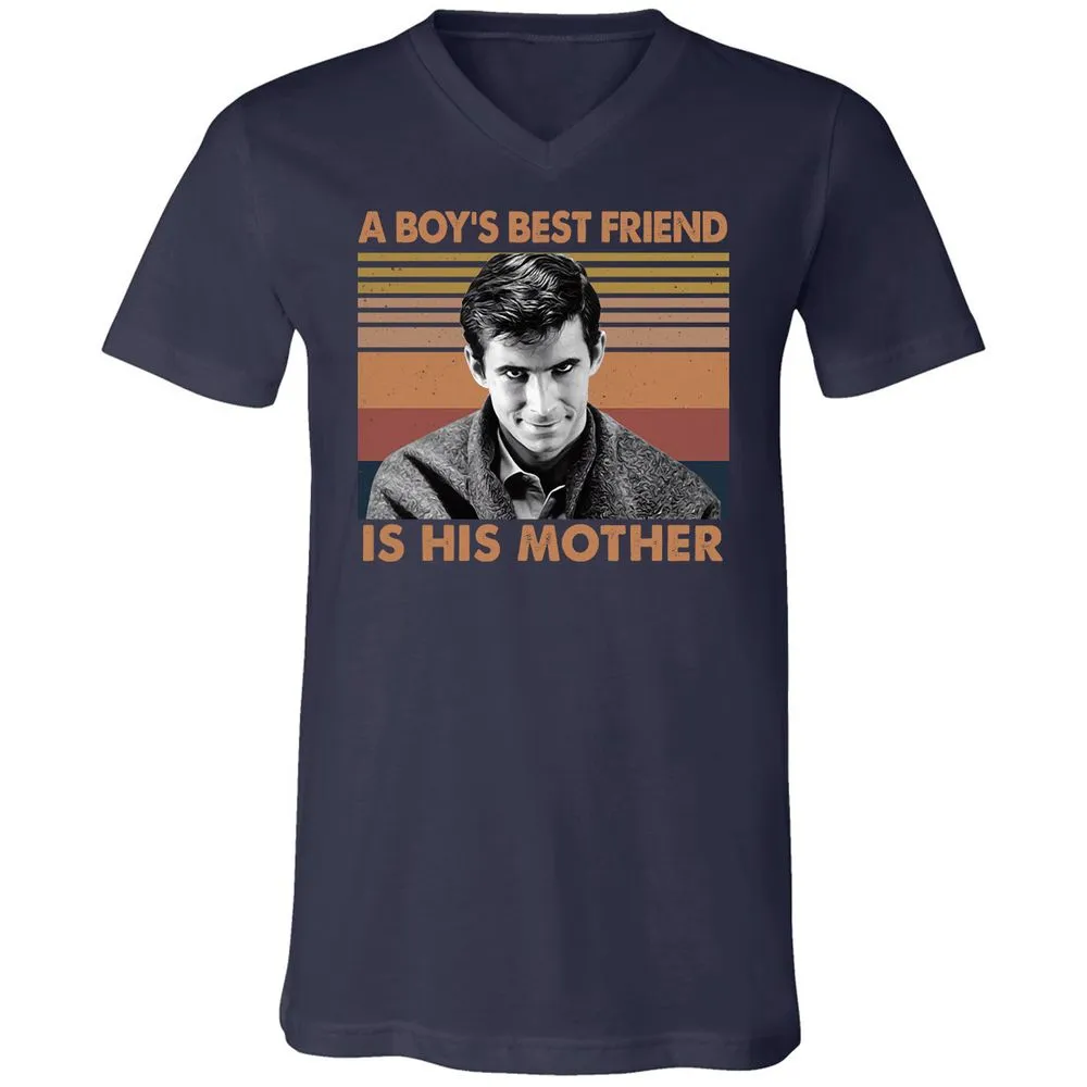 Unisex V-Neck T-Shirt - YYVBJWYT - Navy - 2