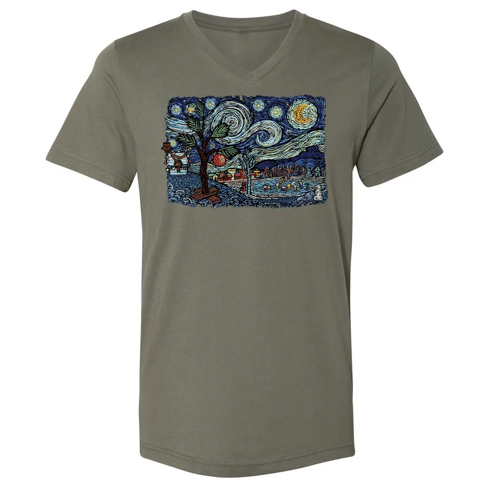 Unisex V-Neck T-Shirt - 9PCYSMEE - Military Green - 10