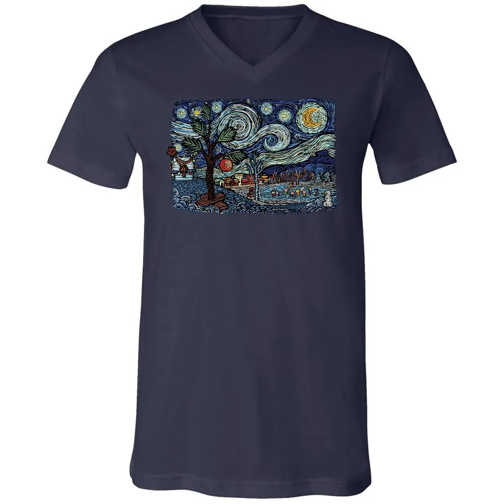 Unisex V-Neck T-Shirt - 9PCYSMEE - Navy - 2