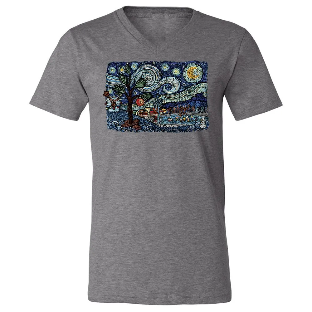 Unisex V-Neck T-Shirt - 9PCYSMEE - Deep Heather - 13