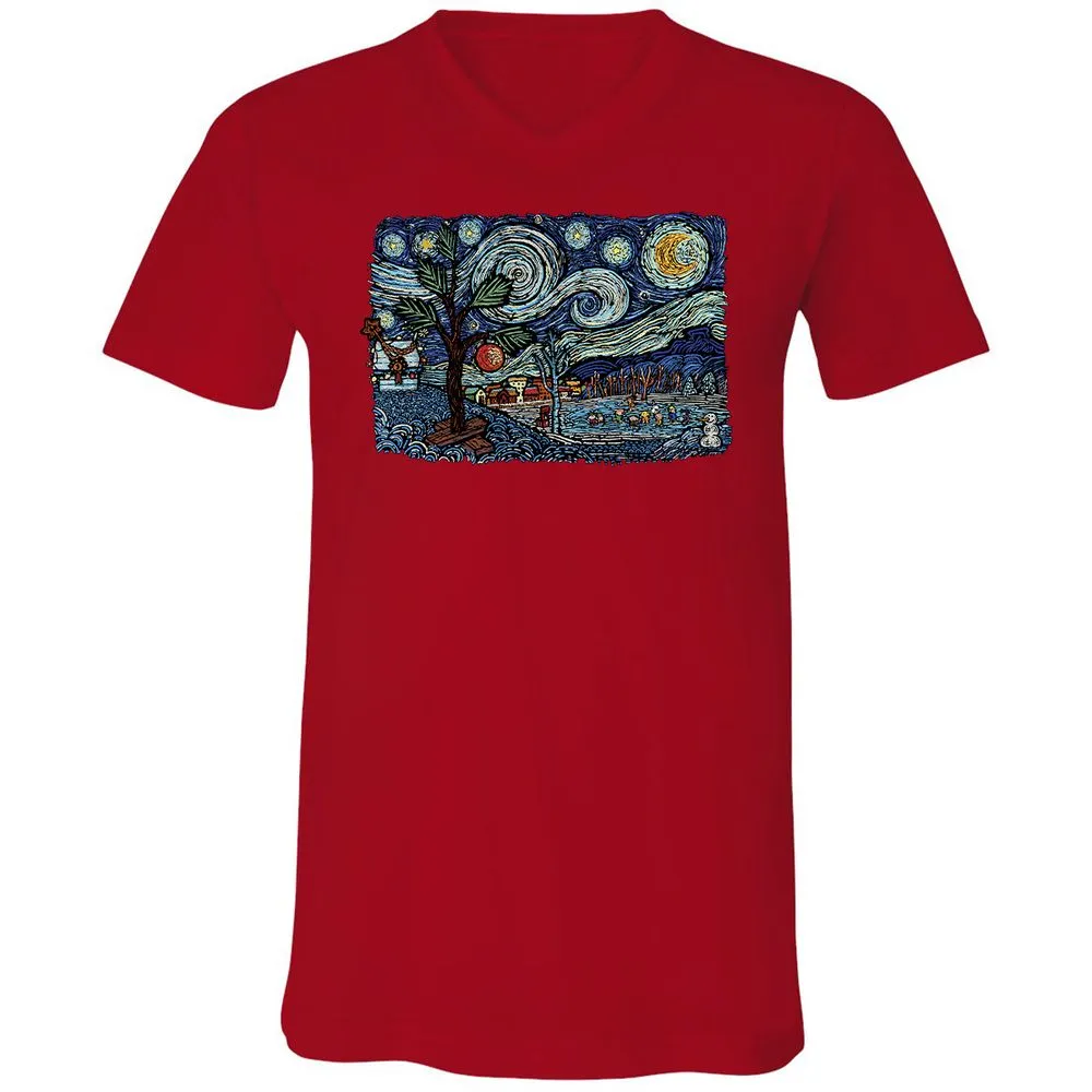Unisex V-Neck T-Shirt - 9PCYSMEE - Red - 3