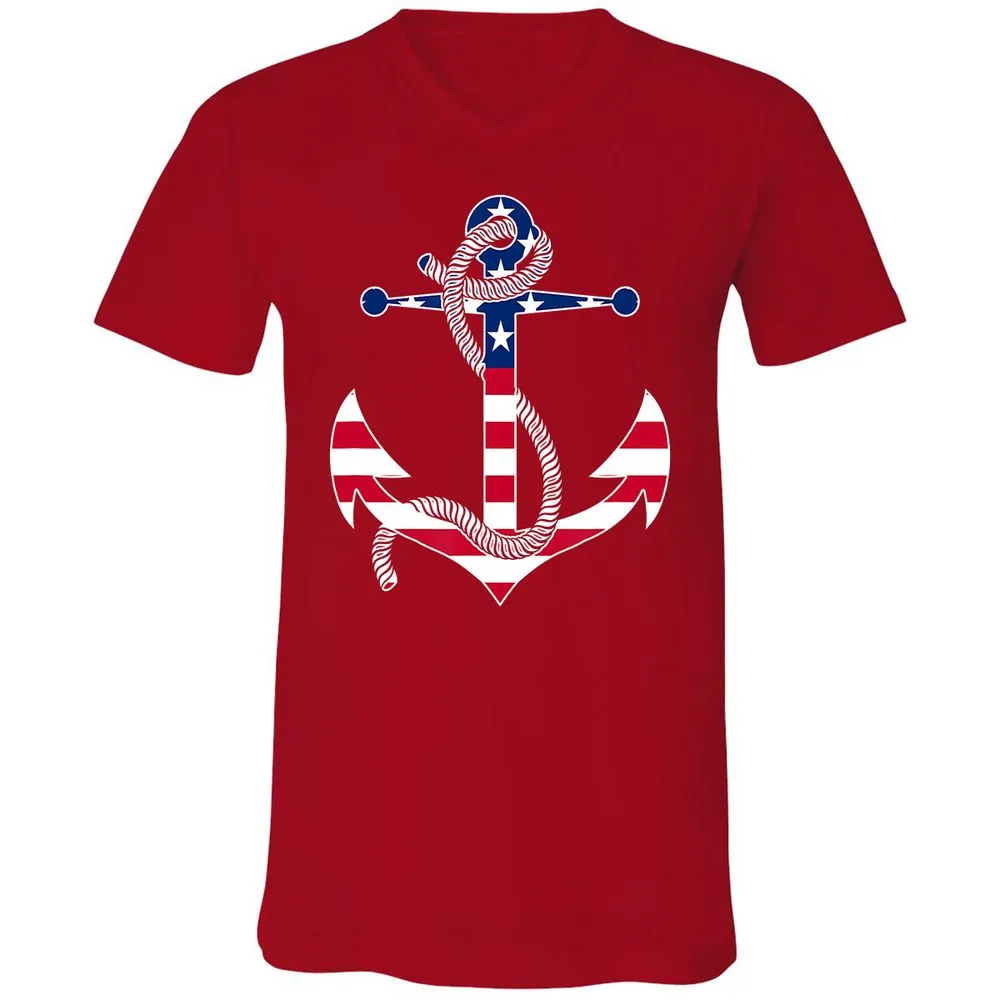 Unisex V-Neck T-Shirt - 828YVZWA - Red - 3