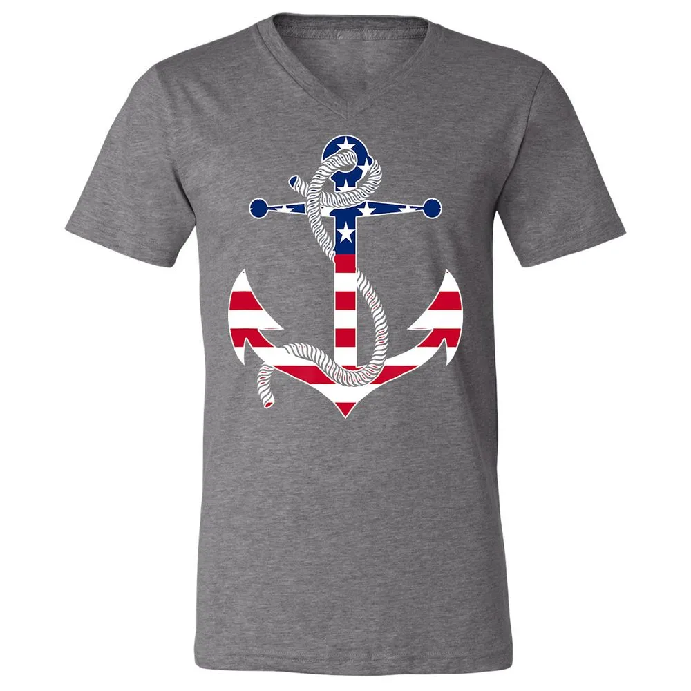 Unisex V-Neck T-Shirt - 828YVZWA - Deep Heather - 13