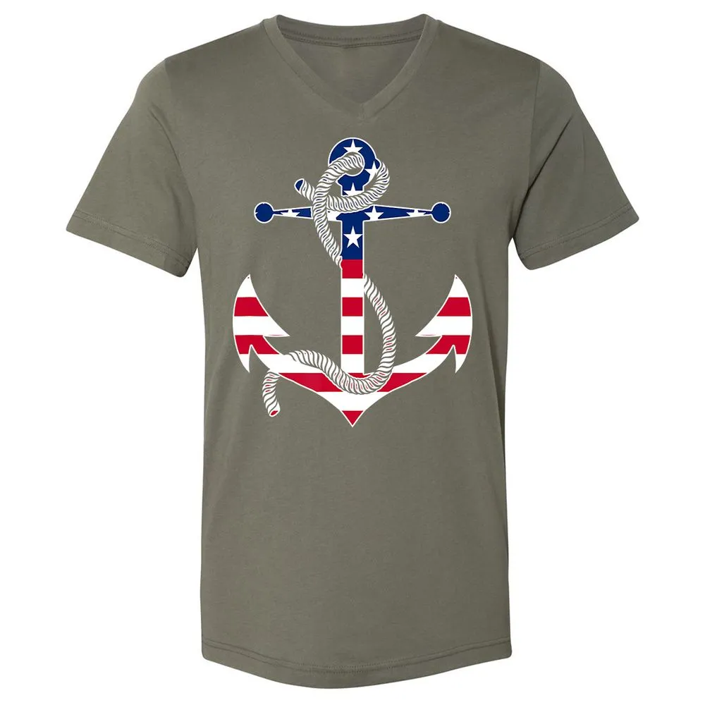 Unisex V-Neck T-Shirt - 828YVZWA - Military Green - 10