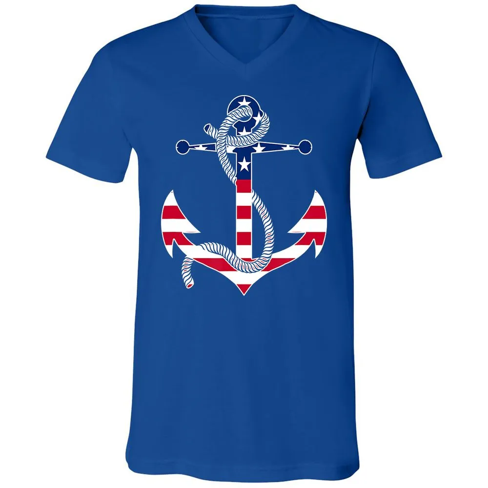 Unisex V-Neck T-Shirt - 828YVZWA - True Royal - 4