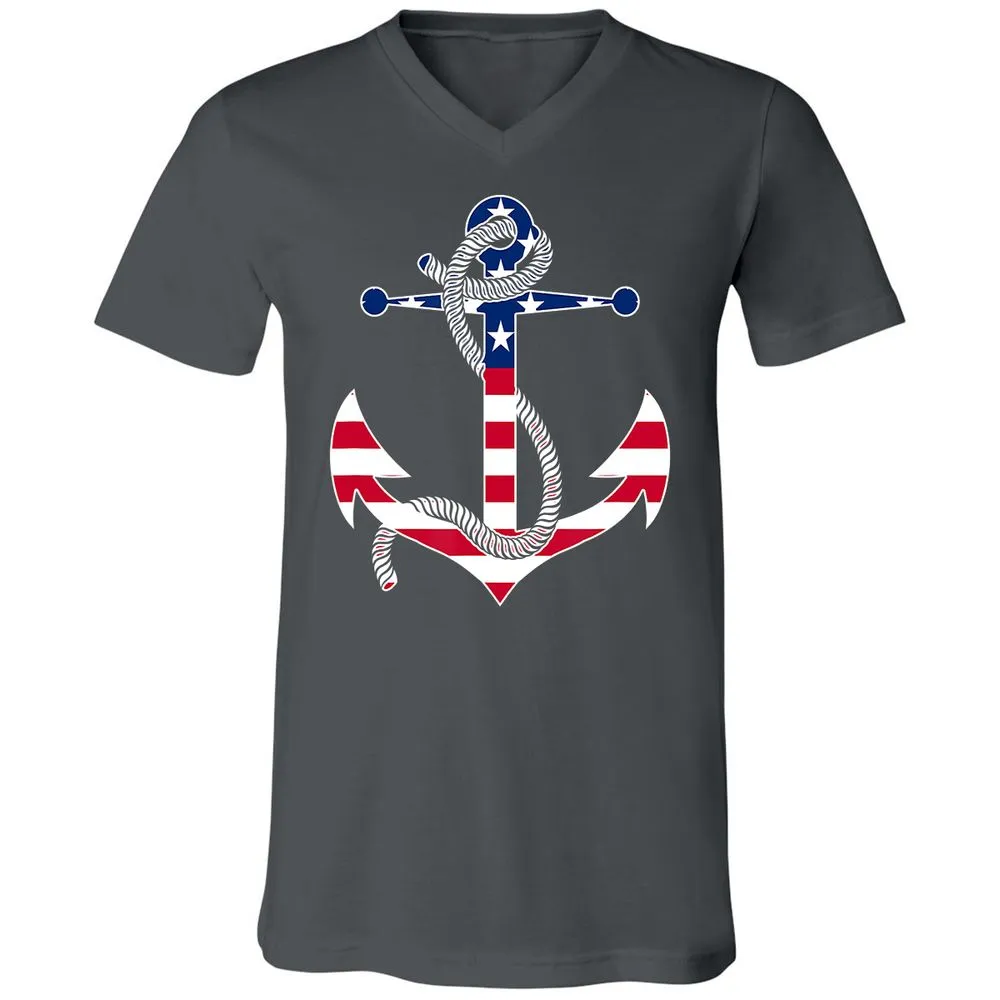 Unisex V-Neck T-Shirt - 828YVZWA - Asphalt - 12