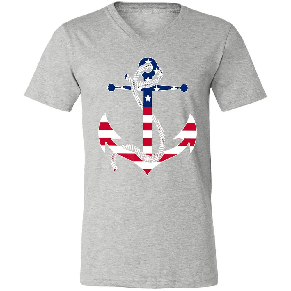 Unisex V-Neck T-Shirt - 828YVZWA - Athletic Heather - 7