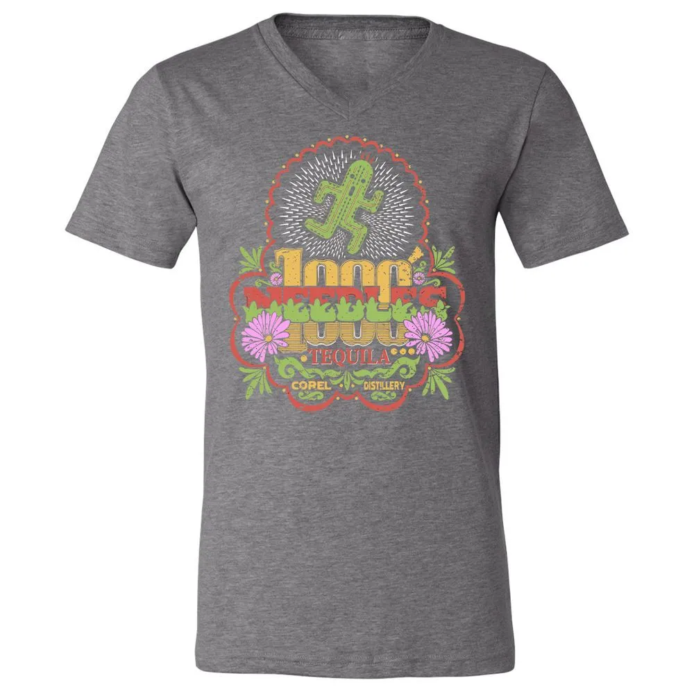 Unisex V-Neck T-Shirt - P3GC83UP - Deep Heather - 13