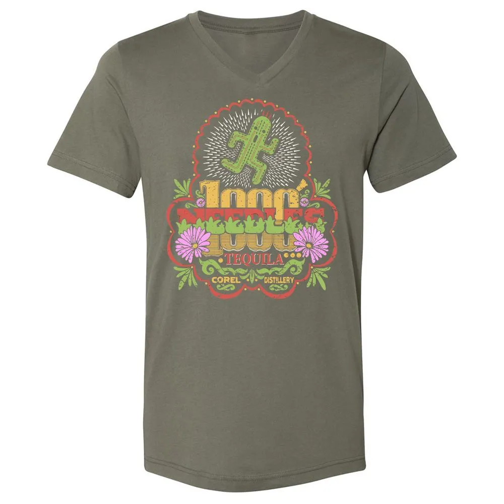 Unisex V-Neck T-Shirt - P3GC83UP - Military Green - 10