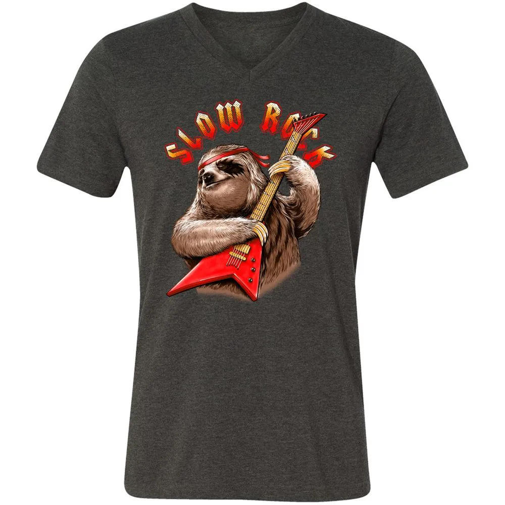 Unisex V-Neck T-Shirt - MLR2Z67B - Dark Grey Heather - 8