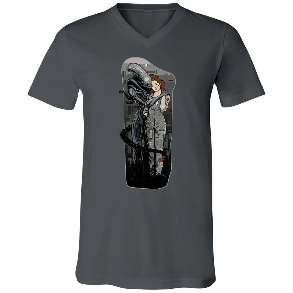 Unisex V-Neck T-Shirt - R4KUAQ4D - Asphalt - 12