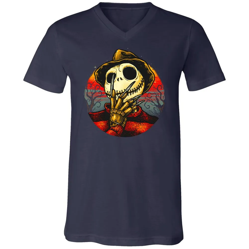 Unisex V-Neck T-Shirt - 3QHLURS4 - Navy - 2