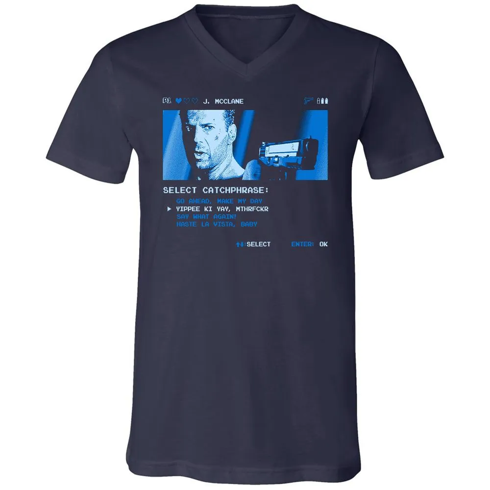 Unisex V-Neck T-Shirt - CVTMSV59 - Navy - 2