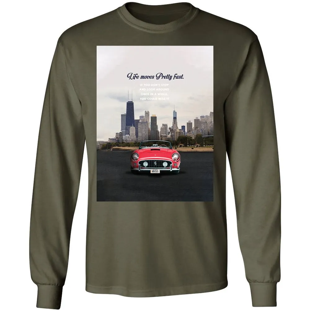 Long Sleeve T-Shirt - YK5LF7D9 - Military Green - 16