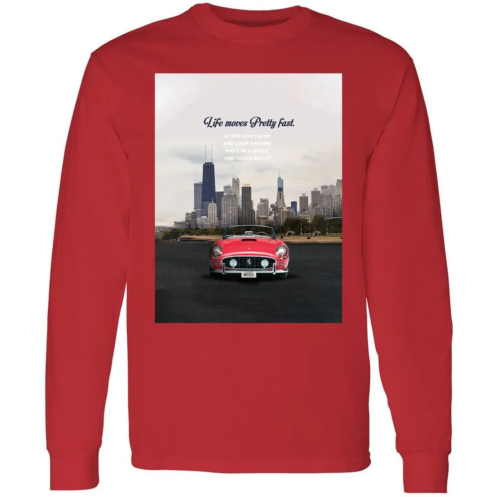 Long Sleeve T-Shirt - YK5LF7D9 - Red - 14