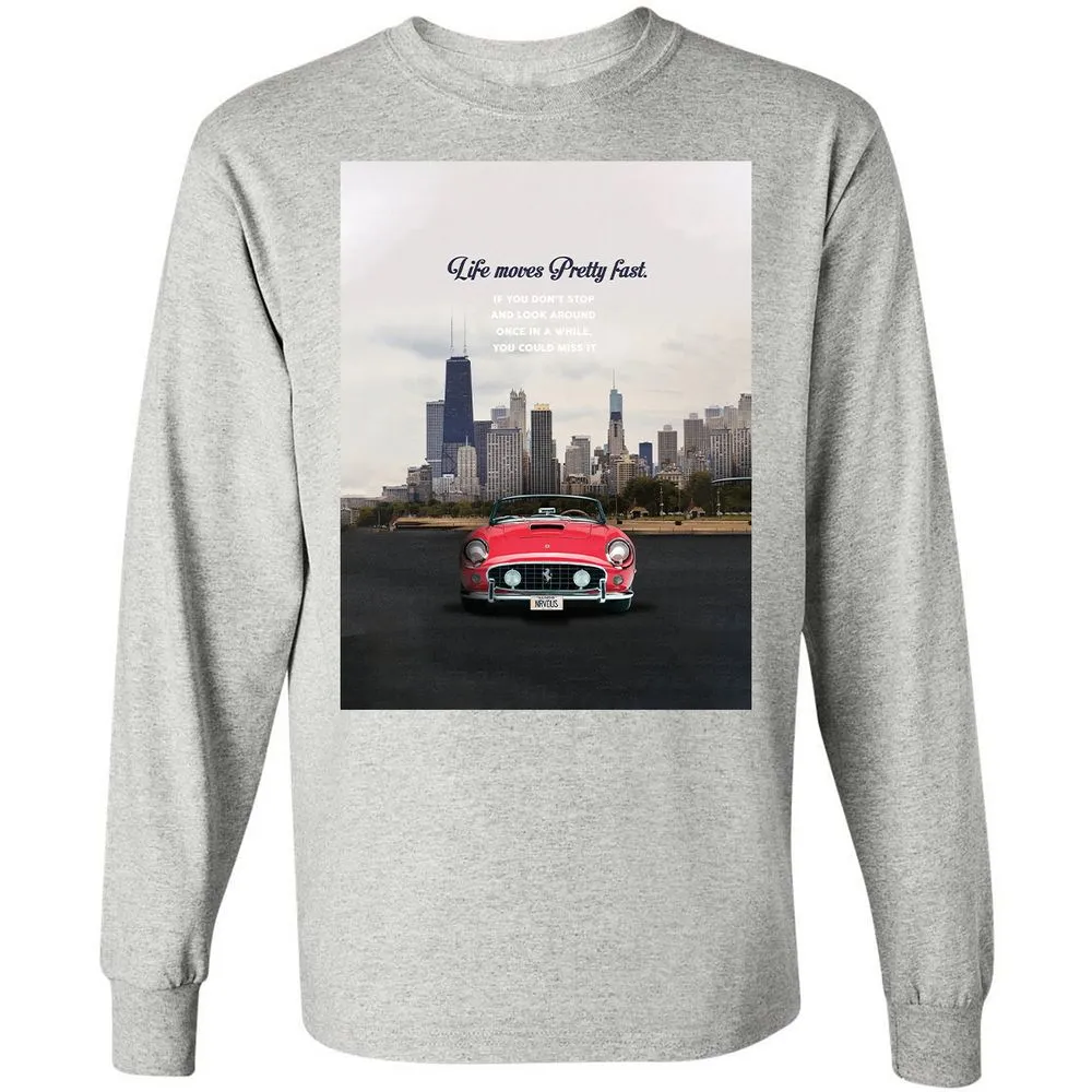 Long Sleeve T-Shirt - YK5LF7D9 - Ash - 7