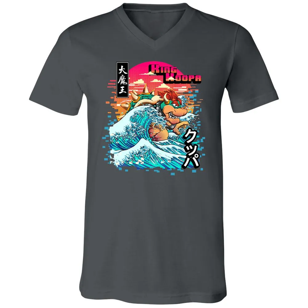 Unisex V-Neck T-Shirt - JNY1RHEM - Asphalt - 12