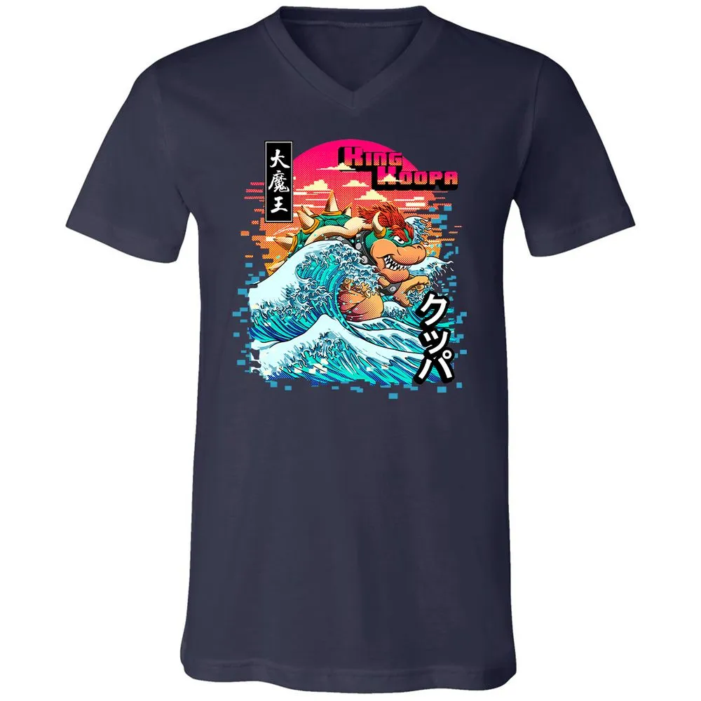 Unisex V-Neck T-Shirt - JNY1RHEM - Navy - 2