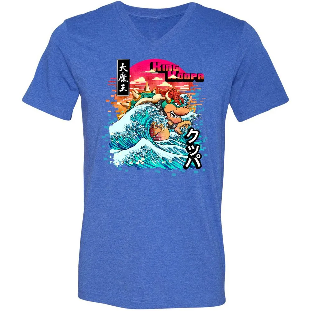 Unisex V-Neck T-Shirt - JNY1RHEM - Heather True Royal - 14