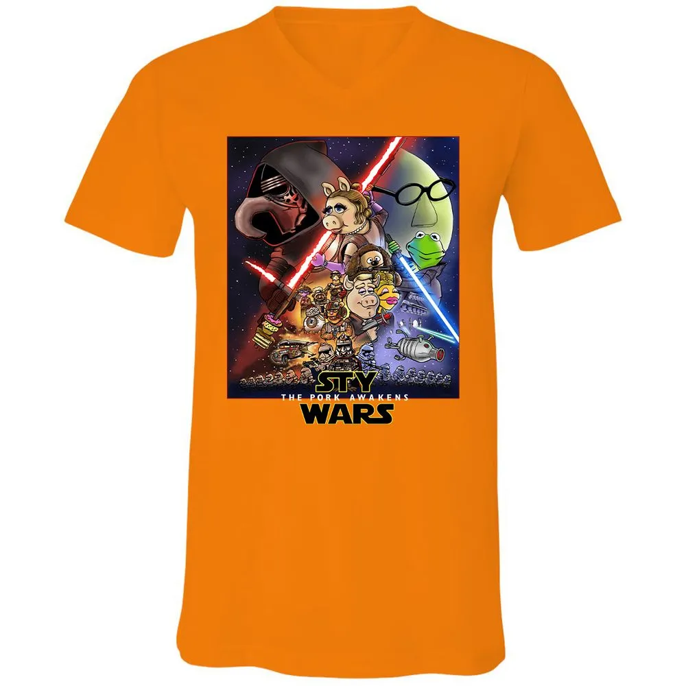 Unisex V-Neck T-Shirt - TKRUB669 - Orange - 11