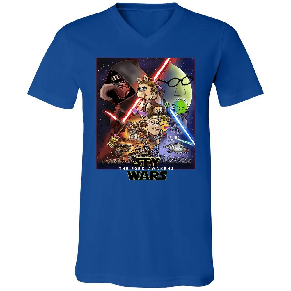 Unisex V-Neck T-Shirt - TKRUB669 - True Royal - 4