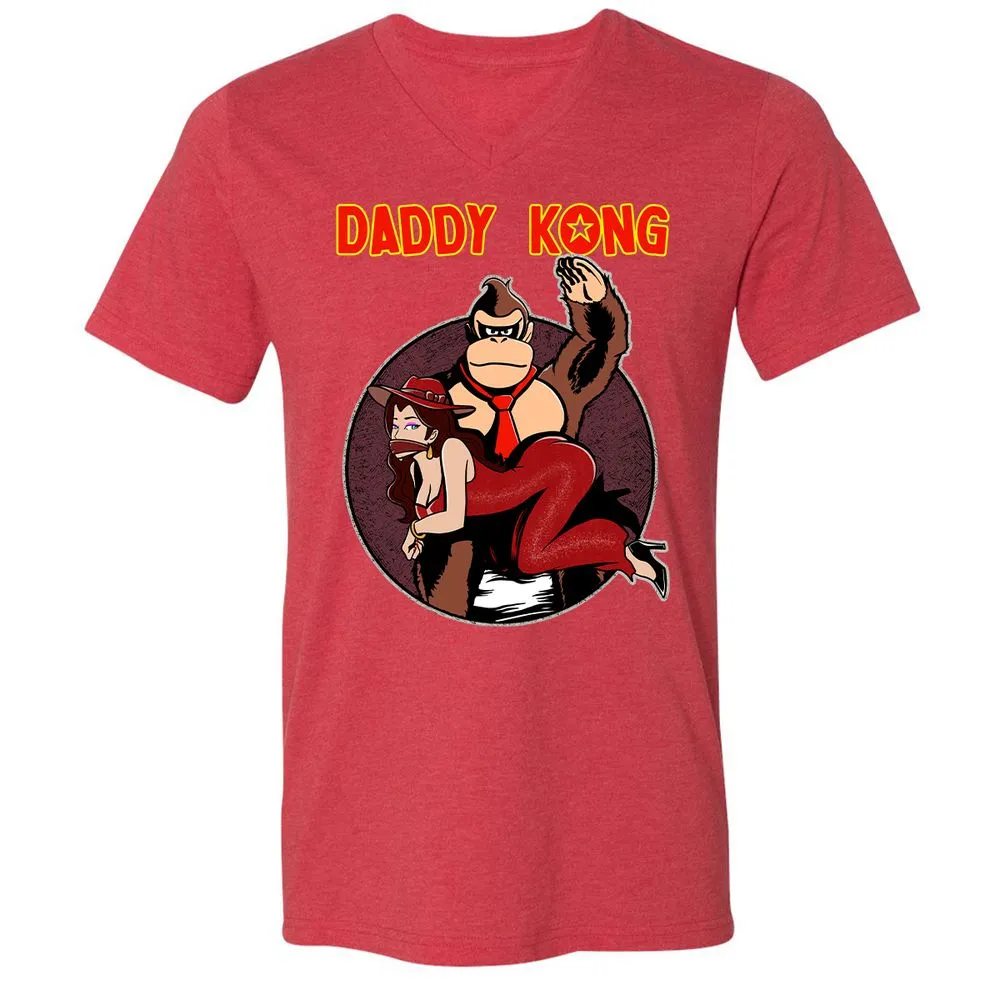 Unisex V-Neck T-Shirt - PCUTUZKW - Heather Red - 16