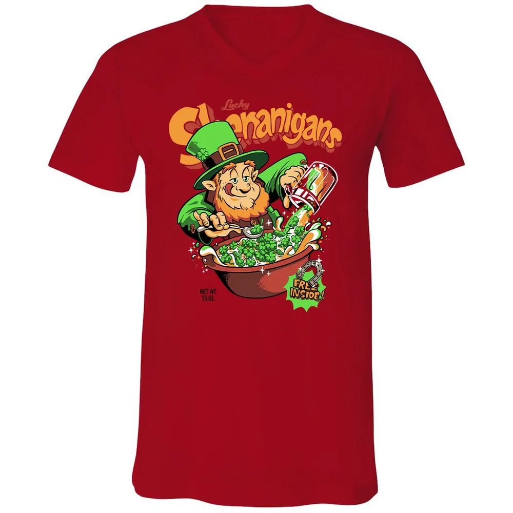 Unisex V-Neck T-Shirt - 9STXQUED - Red - 3