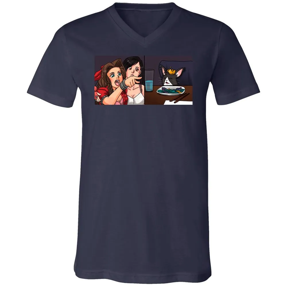 Unisex V-Neck T-Shirt - 9X5XNSQZ - Navy - 2
