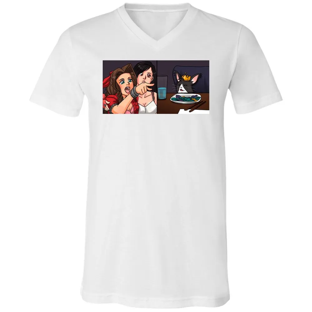 Unisex V-Neck T-Shirt - 9X5XNSQZ - White - 5