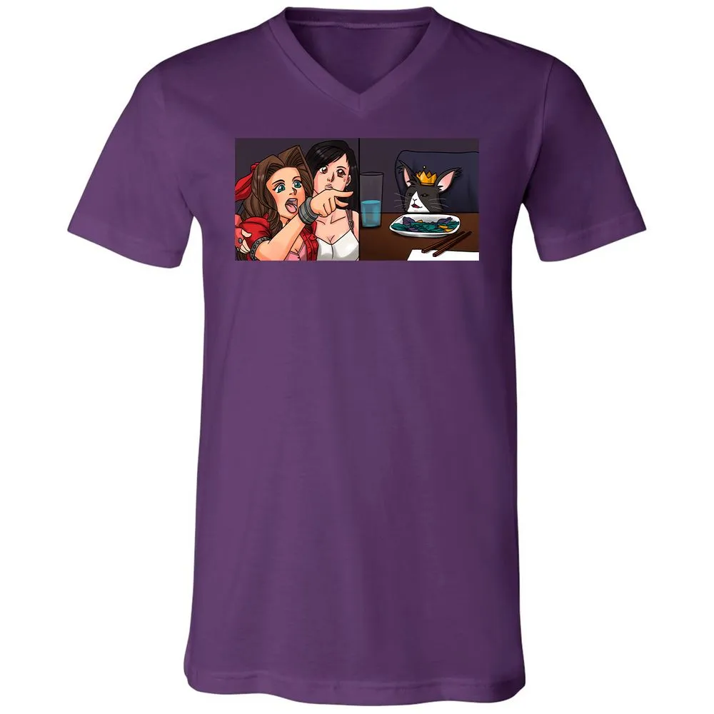 Unisex V-Neck T-Shirt - 9X5XNSQZ - Team Purple - 9