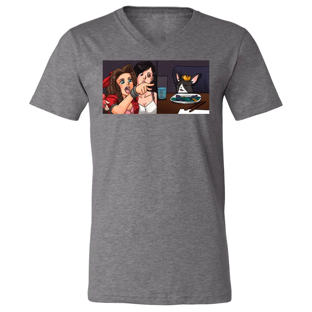 Unisex V-Neck T-Shirt - 9X5XNSQZ - Deep Heather - 13