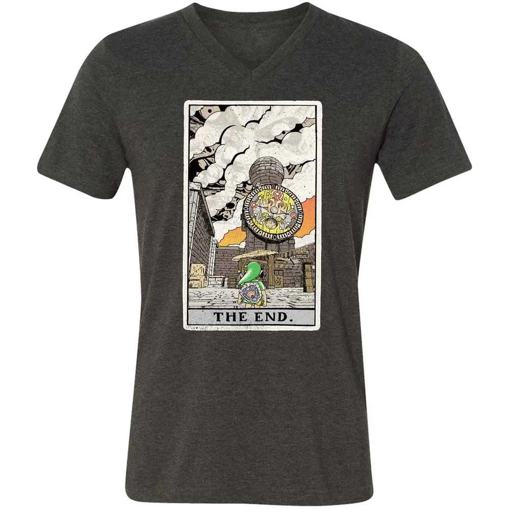 Unisex V-Neck T-Shirt - VERU62MJ - Dark Grey Heather - 8